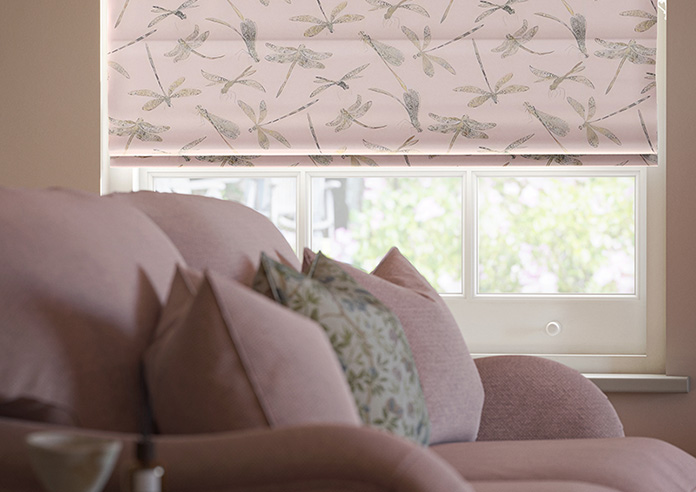 Dragonflies, Pink - Roman Blind - Image 5